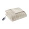 Beautyrest Duke Blanket Luxury Oversize Electric Throw Premium Soft Cozy Brushed Long Faux Fur for Bed Couch with 3 Heat Setting Controller Auto ShutOff Function Champagne 50 in x 70 in