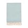 Sferra Celine Herringbone 100 Cotton Throw Blanket Aqua