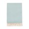 Sferra Celine Herringbone 100 Cotton Throw Blanket Aqua