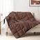 Peace nest Down Throw Blankets for Couch 50x70 Down Blanket for Indoor and Outdoor Throw Blanket use Soft Lightweight Throw Blanket Chocolate