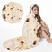 Admitrack Burrito Tortilla Blanket Double Sided Super Soft Flannel Throw Gag Novelty Tortilla White Elephant Gift for Christmas Adults Kids Couples Parties