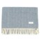 Sferra Celine Herringbone 100 Cotton Throw Blanket Cadet