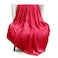 Exclusivo Mezcla Fleece Throw Blanket for Couch Sofa 300GSM Super Soft and Warm Blankets Red Throw All Season Use Cozy Plush Lightweight 50x60 Inches
