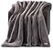 UGG Euphoria Faux Fur Throw Blanket Oversized Soft Throw for Bed or Couch Luxury Bedroom Decor Plush Blankets Machine Washable 50inch x 70inch Charcoal Grey