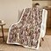 BlessLiving Beagle Brown Throw Blanket with Dense Dog Patterns Sherpa Fleece Blanket Couch Bed Soft Cozy Warm Pet Blankets for Puppy Lovers Cute Animal Print Gift 50x60 Inches