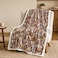 BlessLiving Beagle Brown Throw Blanket with Dense Dog Patterns Sherpa Fleece Blanket Couch Bed Soft Cozy Warm Pet Blankets for Puppy Lovers Cute Animal Print Gift 50x60 Inches