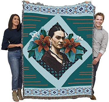 Pure Country Weavers Frida Kahlo Frida Profile Blanket Gift Tapestry Throw Woven from Cotton Made in the USA 72x54