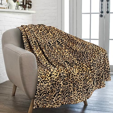 PAVILIA Cheetah Fleece Throw Blanket Cheetah Leopard Animal Print Flannel Blanket for Twin Bed Soft Velvet Lightweight Microfiber Blanket for Bed Couch Sofa 60x80 Inches