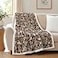BlessLiving Boxer Brown Throw Blanket with Dense Dog Patterns Sherpa Fleece Blanket Couch Bed Soft Cozy Warm Pet Blankets for Puppy Lovers Cute Animal Print Gift 60x80 Inches