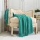 CREVENT Boho Crochet Throw Blanket for Couch Sofa Chair Bed Decoration Gift Idea for Girlfriend Mom Birthday Soft Warm Cozy Light Weight for Spring Summer 50X60 Aqua BlueTeal