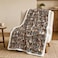 BlessLiving Boxer Brown Throw Blanket with Dense Dog Patterns Sherpa Fleece Blanket Couch Bed Soft Cozy Warm Pet Blankets for Puppy Lovers Cute Animal Print Gift 50x60 Inches