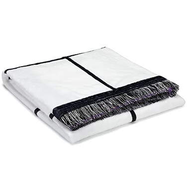 Tatuo 60 x 40 Inch Sublimation Blanket Personalized Throw Blanket with 20 Printable Panels Baby Printed Flannel Fleece with Tassels for Heat Press Home Sofa Bedroom