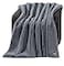 UGG Euphoria Faux Fur Throw Blanket Oversized Soft Throw for Couch or Bed Luxury Room Decor Giftable Fuzzy Blankets Machine Washable 50inch x 70inch Chambray Blue Grey