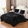YUSOKI Black King Faux Fur Winter Blanket2 Layers90x104Without Pillows Big Soft Plush Fuzzy Large Warm Fluffy Blanket for Bed
