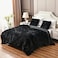 YUSOKI Black King Faux Fur Winter Blanket2 Layers90x104Without Pillows Big Soft Plush Fuzzy Large Warm Fluffy Blanket for Bed