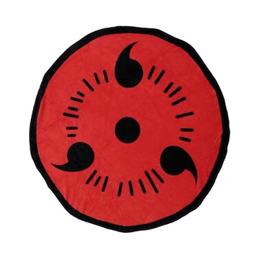 JUST FUNKY Naruto Shippuden Sharingan 48 Inch Round Fleece Throw Blanket