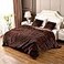 YUSOKI Brown King Faux Fur Winter Blanket2 Layers90x104Without Pillows Big Soft Plush Fuzzy Large Warm Fluffy Blanket for Bed