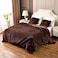 YUSOKI Brown King Faux Fur Winter Blanket2 Layers90x104Without Pillows Big Soft Plush Fuzzy Large Warm Fluffy Blanket for Bed