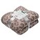 bearberry Fuzzy Leopard Knitted Throw Blanket Soft Cozy Warm Microfiber Blanket for Couch Sofa Bed Travel LinenWarm Gray 50x60
