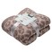 bearberry Fuzzy Leopard Knitted Throw Blanket Soft Cozy Warm Microfiber Blanket for Couch Sofa Bed Travel LinenWarm Gray 50x60