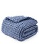 YnM Chunky Throw Blanket MediumWeight Hand Knitted Skin Friendly Ventilated and Breathable Machine Washable Home Dcor Piece for Couch Sofa and Bed Cerulean Blue 40x50 Inch