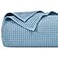 PHF PreWashed Cotton Waffle Weave Blanket Throw Size for Couch BedSnag Proof for Spring Summer Lightweight BreathableOekoTEX CertifiedMachine Washable Home Decor GiftDusty Blue