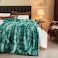 NEWCOSPLAY Super Soft Faux Fur Blanket Twin Size Tiedye Light Teal Sherpa Fuzzy Plush Warm Blanket for Sofa Bed Tiedye Light Teal Twin60x80