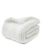 YnM Chunky Throw Blanket MediumWeight Hand Knitted Skin Friendly Ventilated and Breathable Machine Washable Home Dcor Piece for Couch Sofa and Bed White 50x70 Inch