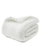 YnM Chunky Throw Blanket MediumWeight Hand Knitted Skin Friendly Ventilated and Breathable Machine Washable Home Dcor Piece for Couch Sofa and Bed White 50x70 Inch