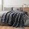 MH MYLUNE HOME Large Soft Micro Plush Leopard Blanket 71x78 inch Dark Blue Charcoal Grey Warm Reversible Cheetah Blanket Leopard Pattern Throw for Sofa Couch Bed