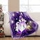 JOOCAR Flannel Bed Blanket Cartoon Sleepy Gnome Purple CozySoft Plush Blankets for Bed Couch Living Room Sofa Chair 60x80 Inch