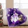 JOOCAR Flannel Bed Blanket Cartoon Sleepy Gnome Purple CozySoft Plush Blankets for Bed Couch Living Room Sofa Chair 60x80 Inch