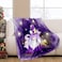 JOOCAR Flannel Bed Blanket Cartoon Sleepy Gnome Purple CozySoft Plush Blankets for Bed Couch Living Room Sofa Chair 60x80 Inch