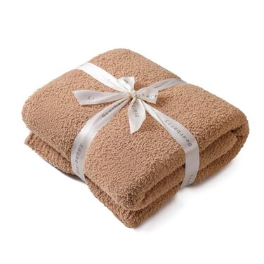 bearberry Super Soft Fluffy Throw Blanket Lightweight Cozy Warm Throw Blankets for Couch Bed Sofa All Season Camel 50x60