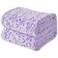 FY FIBER HOUSE Flannel Fleece Throw Microfiber Blanket with 3D Cheetah Print 90X108 Purple