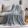 JIAHANNHA Fleece Blanket Twin Size Grey 60 by 80 Inches Throw Blankets for Couch Sofa Bed 280GSMSuper Soft Cozy and Luxury Bed Blanket for All Season