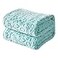 FY FIBER HOUSE Flannel Fleece Throw Microfiber Blanket with 3D Cheetah Print90X108Lake Blue