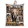 Juirnost Elephant Blanket for Women Men Wild Animal Lover Gifts Soft Plush Reversible Throw for Couch Bed Sofa Travelling Camping 50 x 60