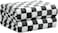 FY FIBER HOUSE Black and White Checkered Throw Blanket for Couch Soft Cozy Checker Blankets 50x60