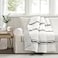 Lush Decor Farmhouse Stripe Reversible Throw Single 50 W x 60 L Black Classic Modern Rustic Charm Cozy Soft Single Pinstripe Print Blanket