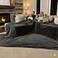 EasyFluffy Oversized King Blanket 120x120 Extra Large Huge Giant 10x10 Blanket for Couch Beds Dark Gray