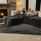 EasyFluffy Oversized King Blanket 120x120 Extra Large Huge Giant 10x10 Blanket for Couch Beds Dark Gray