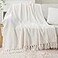 BATTILO HOME Cream White Throw Blanket for Couch Ivory Throw Blanket for Bed Warm Decorative White Blanket Throw for Home Decor 50 x 60