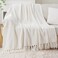 BATTILO HOME Cream White Throw Blanket for Couch Ivory Throw Blanket for Bed Warm Decorative White Blanket Throw for Home Decor 50 x 60