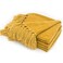 RECYCO Throw Blanket Soft Cozy Chenille Throw Blanket with Fringe Tassel for Couch Sofa Chair Bed Living Room Gift Mustard Yellow 60 x 80