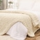 Bigacogo Chunky Knit Throw Blanket for Couch 51x63 inches 100 Hand Knitted with Thick Jumbo Chenille Yarn Cozy Soft Large Rope Knot Cable Crochet Blankets for Sofa Bed Living Room Beige