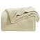 KMUSET Super Soft Throw Blanket Premium Silky Flannel Fleece Throw Size Beige Microfiber Lightweight Blanket All Season Use