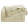 KMUSET Super Soft Throw Blanket Premium Silky Flannel Fleece Throw Size Beige Microfiber Lightweight Blanket All Season Use