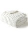 YnM Chunky Throw Blanket MediumWeight Hand Knitted with Chenielle Yarn Skin Friendly Ventilated and Breathable Machine Washable Home Dcor Piece for Couch Sofa and Bed White 50x60 Inch