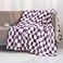 LOMAO Throw Blankets Flannel Blanket with Checkerboard Grid Pattern Soft Throw Blanket for Couch Bed Sofa Luxurious Warm and Cozy for All Seasons Purple 50x60